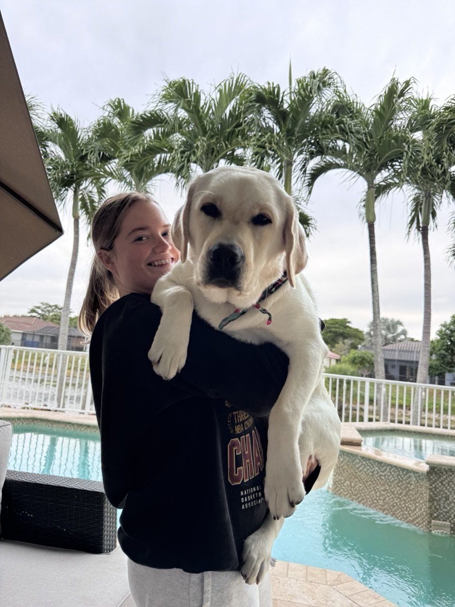 Megan Smith holding Aspen